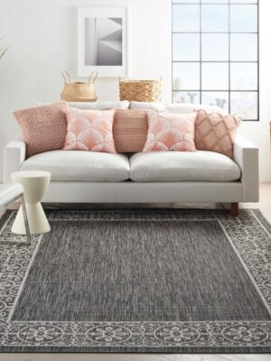 Country Side Ctr03 Charcoal Outdoor Rug