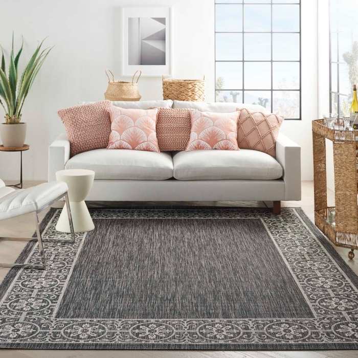 Country Side Ctr03 Charcoal Outdoor Rug