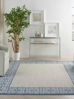 Country Side Ctr03 Ivory/Blue Outdoor Rug