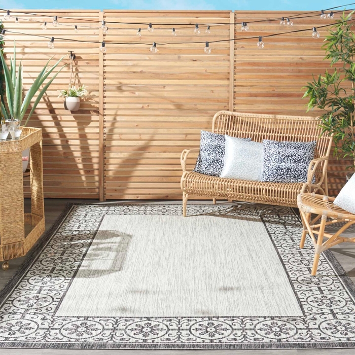 Country Side Ctr03 Ivory/Charcoal Outdoor Rug