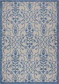 Country Side Ctr04 Ivory/Blue Outdoor Rug