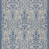 Country Side Ctr04 Ivory/Blue Outdoor Rug