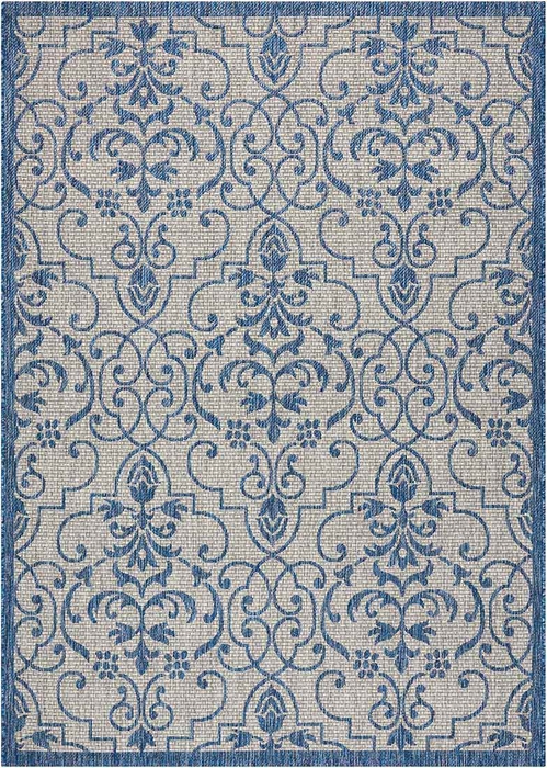 Country Side Ctr04 Ivory/Blue Outdoor Rug