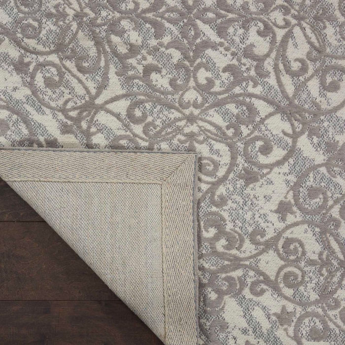 Damask Das01 Ivory/Grey Rug