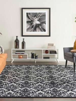 damsk_das02_bkwht_black_white_8x10_099446341389_room03.jpg Damask Das02 Black/White Rug