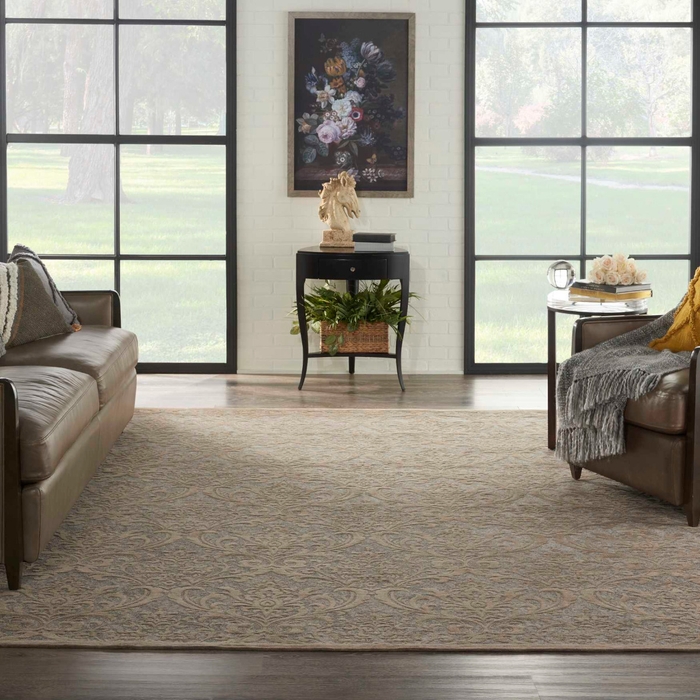 Damask Das02 Grey Rug