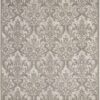 Damask Das02 Ivory/Grey Rug