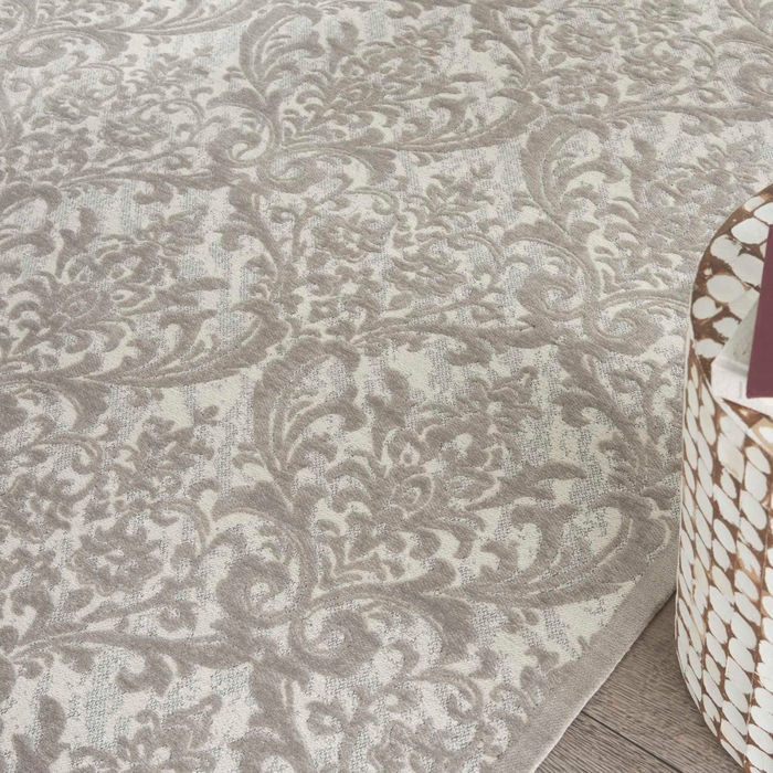 Damask Das02 Ivory/Grey Rug