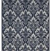 Damask Das02 Ivory/Navy Rug
