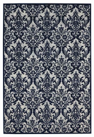 Damask Das02 Ivory/Navy Rug
