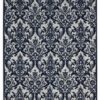 Damask Das02 Ivory/Navy Rug