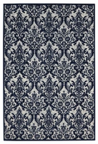 Damask Das02 Ivory/Navy Rug