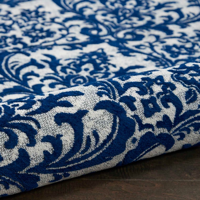 Damask Das02 Ivory/Navy Rug