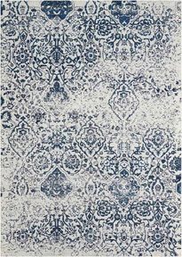Damask Das06 Ivory/Navy Rug