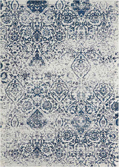 Damask Das06 Ivory/Navy Rug
