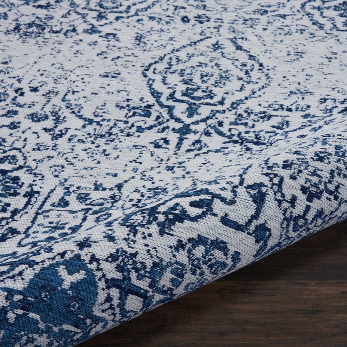 Damask Das06 Ivory/Navy Rug