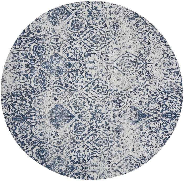 Damask Das06 Ivory/Navy Rug