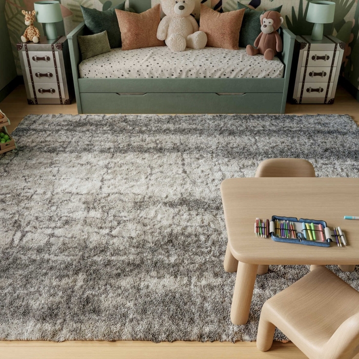 drmsh_drs01_ivcha_ivory_charcoal_8x10_099446878267_room05.jpg Dreamy Shag Drs01 Ivory Charcoal Area Rug