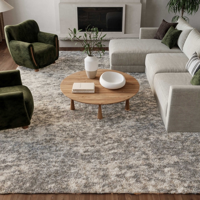 Dreamy Shag Drs04 Charcoal/Grey Rug
