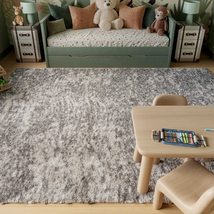 Dreamy Shag Drs04 Charcoal/Grey Rug