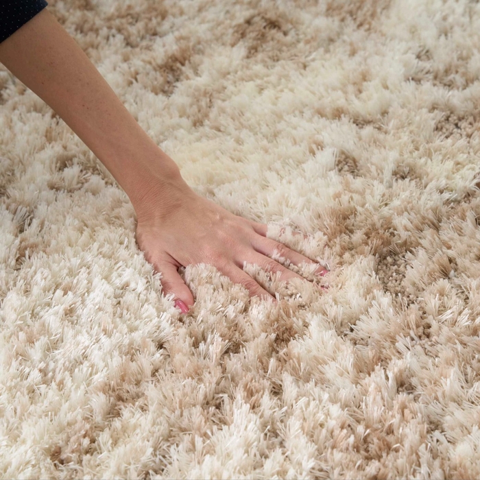 Dreamy Shag Drs10 Ivory Dark Beige Area Rug