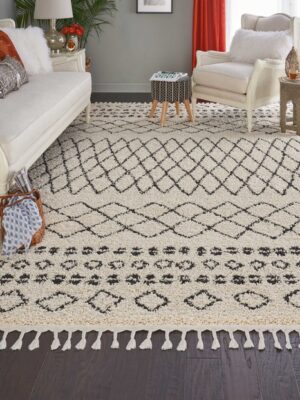 Moroccan Shag Mrs02 Cream Rug