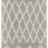 Moroccan Shag Mrs02 Silver Rug