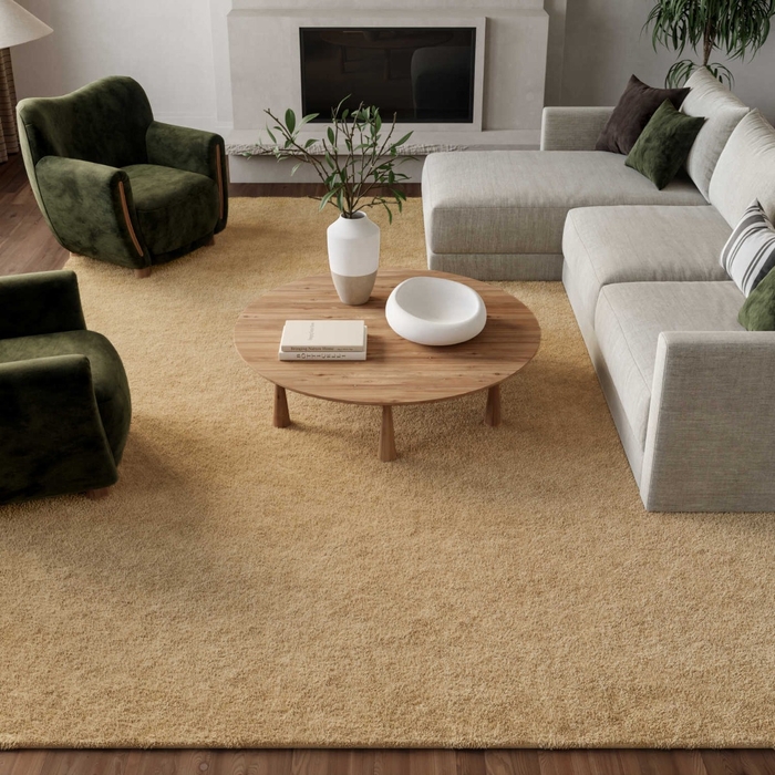 Plush Cloud Plc01 Camel Area Rug
