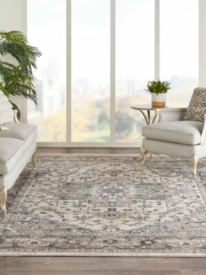Nourison Quarry Qua05 Ivory Grey Rug