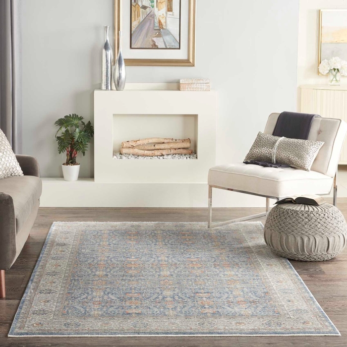 Starry Nights Stn08 Light Blue Rug