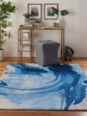 Symmetry Smm01 Blue/Ivory Rug