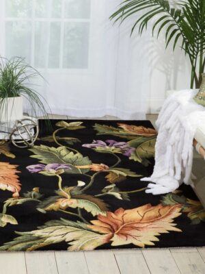 Tropics Ts05 Black Rug
