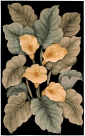 Tropics Ts08 Black Rug