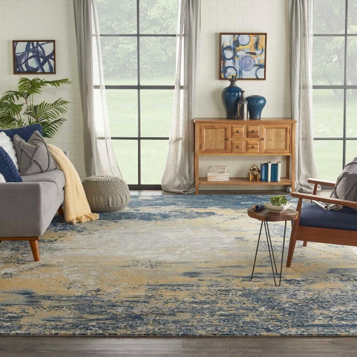 Twilight Twi22 Navy Gold Rug