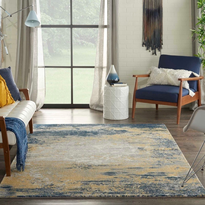 Twilight Twi22 Navy Gold Rug