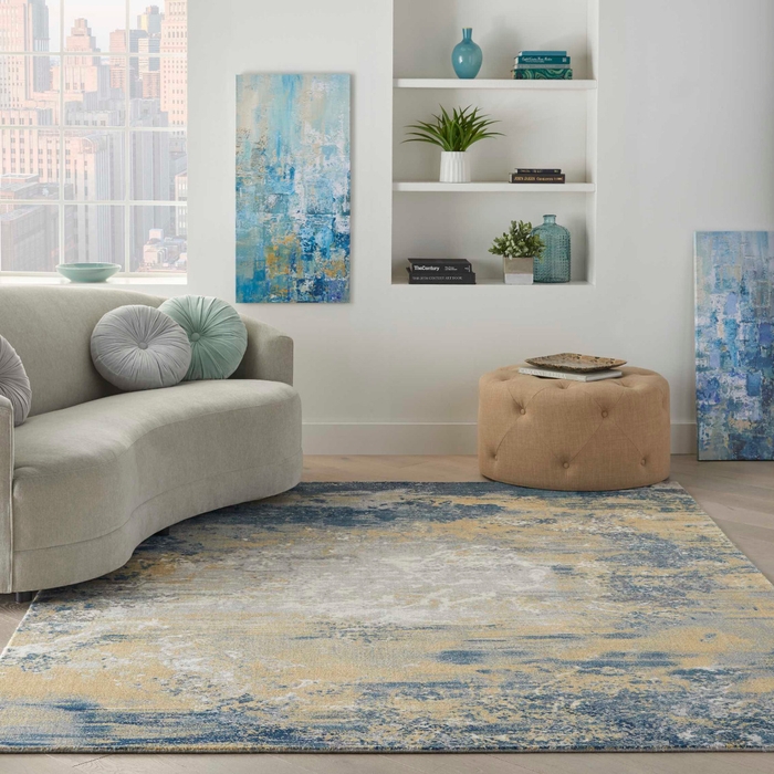 Twilight Twi22 Navy Gold Rug